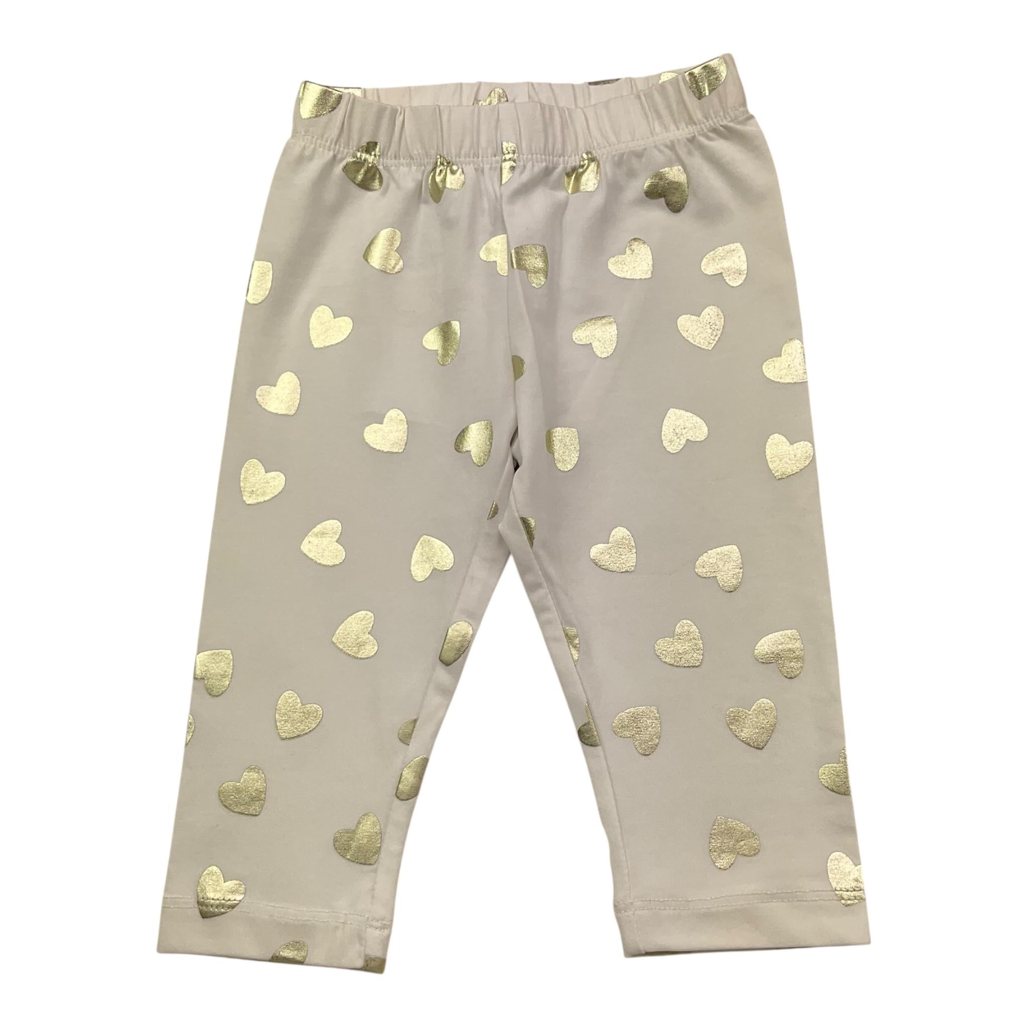 To Be Too Leggins Tinta Unita con Fantasia per Neonata JFJ BIANCO TO be too 