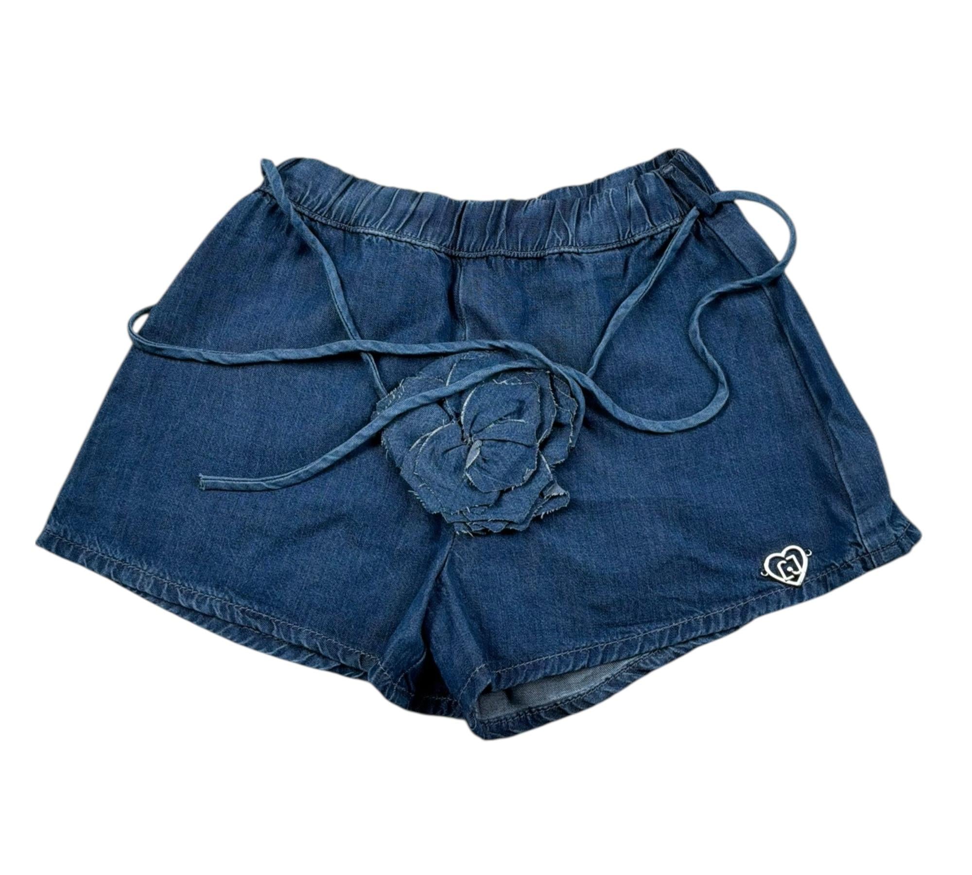 Liu Jo Short Tinta Unita In Denim per Bambina KA5123JX BLU LIU JO 