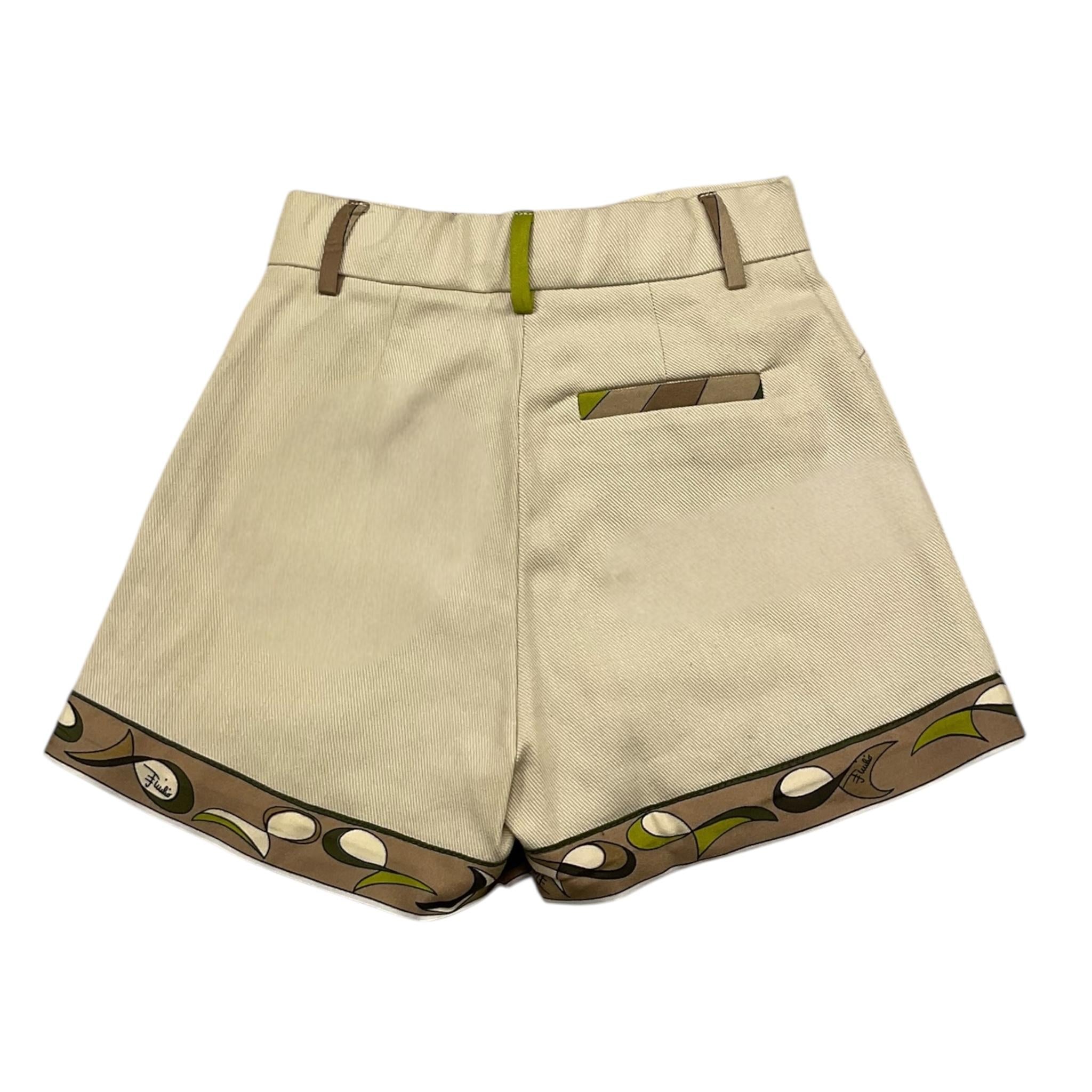 EMILIO PUCCI short tinta unita con girovita regolabile Sabbia per Neonata PS6A39 SABBIA EMILIO PUCCI 