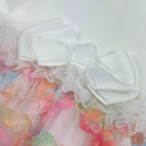 Angel'S Face Abito Giromanica Tinta Unita con Tulle per Neonata REREE BIANCO ANGEL'S FACE 