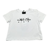 Marc Ellis T-Shirt Girocollo Tinta Unita con Brillantini per Bambina JMNTS16797 BIANCO MARC ELLIS 