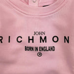 JOHN RICHMOND abito tinta unita girocollo con stampa Rosa per Neonata RIA24004VE ROSA JOHN RICHMOND 