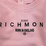 JOHN RICHMOND abito tinta unita girocollo con stampa Rosa per Neonata RIA24004VE ROSA JOHN RICHMOND 