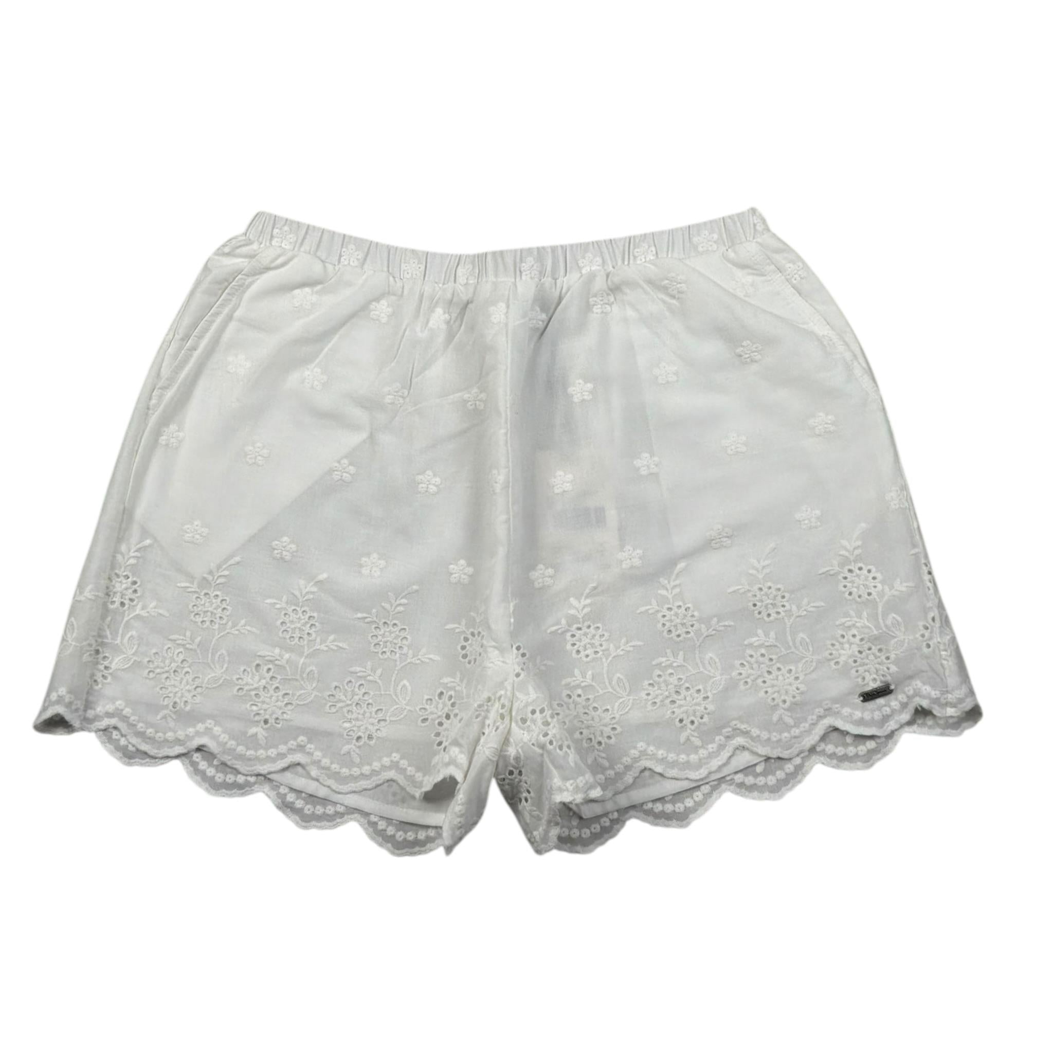 Pepe Jeans Short Tinta Unita con Ricami per Bambina PG800883 BIANCO PEPE JEANS 