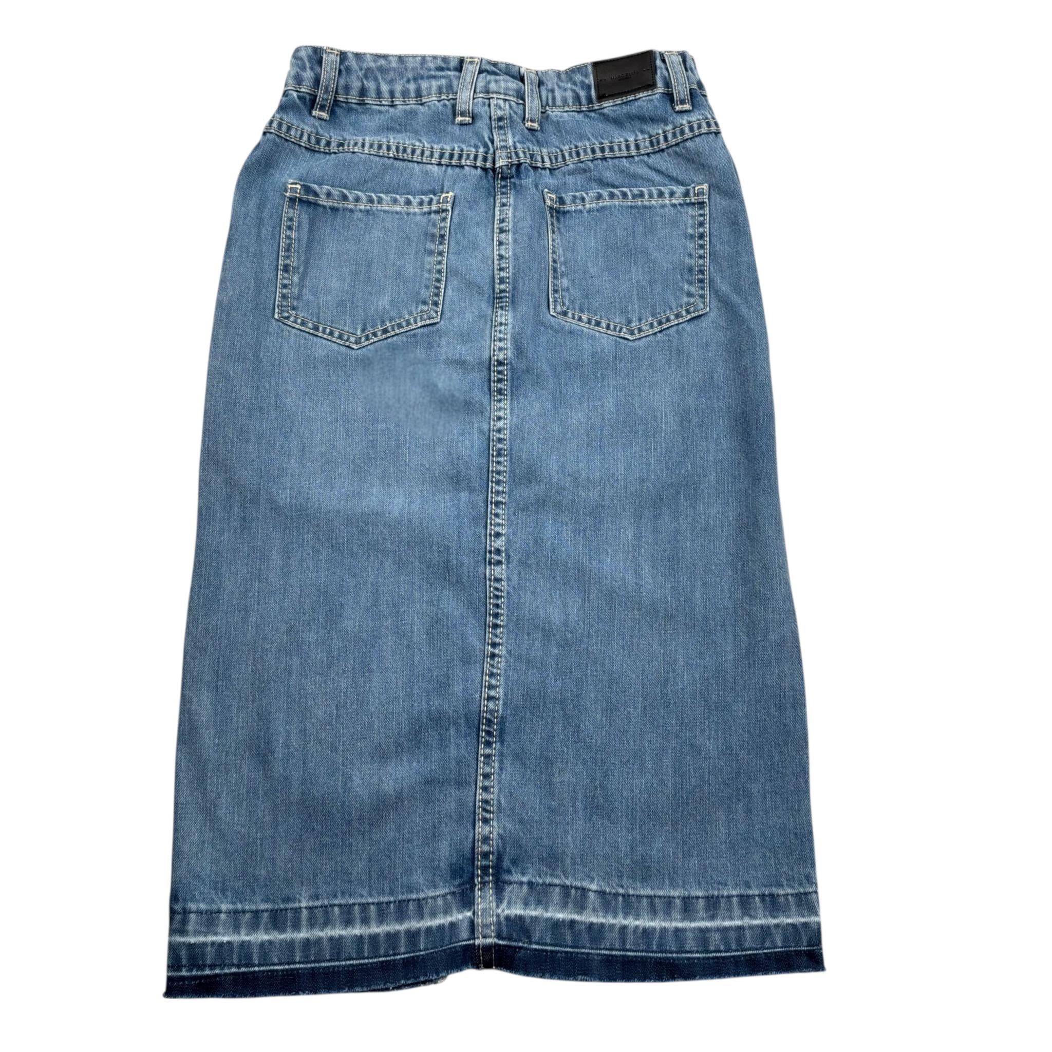 Marc Ellis Gonna In Denim Tinta Unita con Spacco per Bambina JMJSK16843 BLU MARC ELLIS 