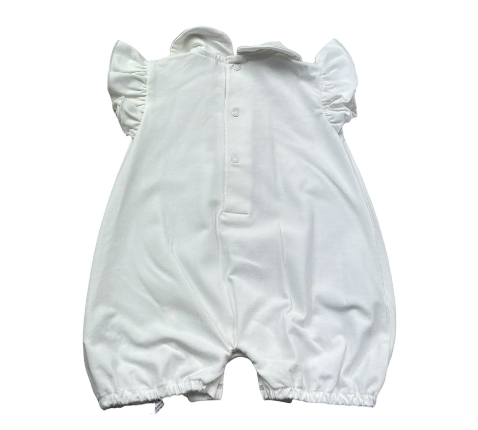 Le Bebe Pagliaccetto Mezza Manica Tinta Unita per Neonata LBG6308 BIANCO LE BEBE 