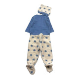 MAYORAL completo 3pz shirt-pantalone-cappello Blu per Neonato 2514 BLU MAYORAL 