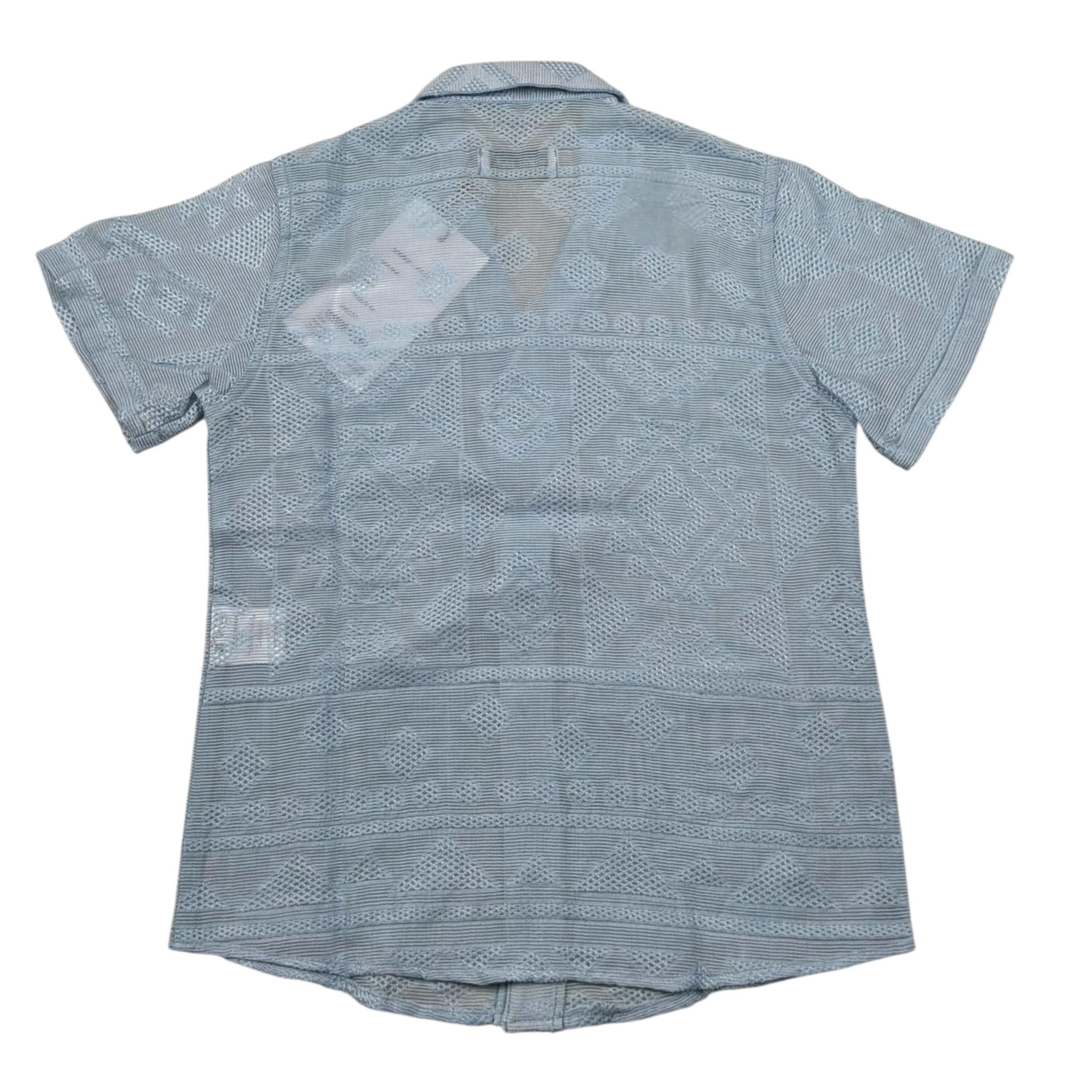 Mood_One Camicia Mezza Manica Tinta Unita con Ricami per Bambino 30199 AZZURRO MOOD_ONE 