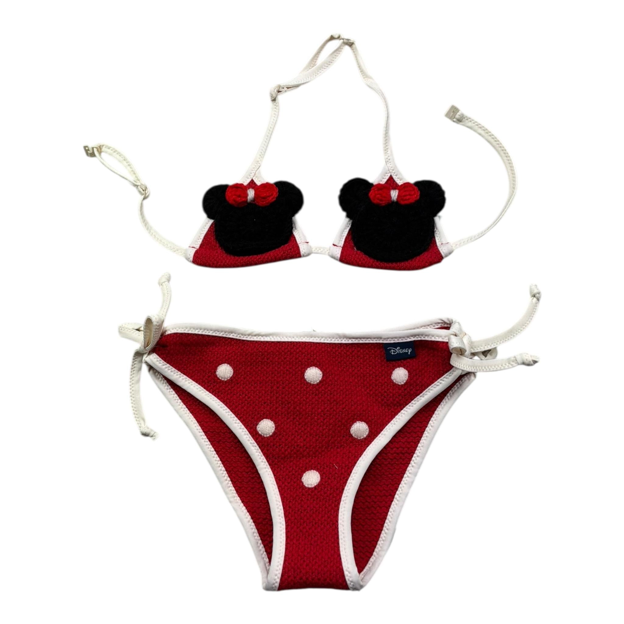 Saint Barth Costume 2 Pezzi Triangolo-Slip Tinta Unita Fantasia  per Bambina LLAD001 ROSSO SAINT BARTH 