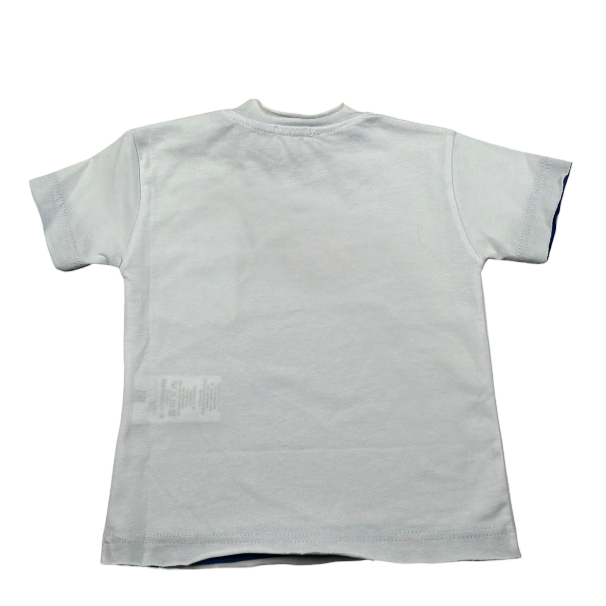 Nanan T-Shirt Girocollo tinta unita con Stampa Bianco per Neonato E2416512B BIANCO NANAN 