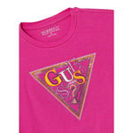 Guess T-Shirt Girocollo Tinta Unita con Stampa per Bambina J5GI04K6YW4 FUXIA GUESS 