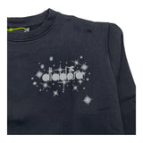 DIADORA felpa chiusa girocollo tinta unita con logo Nero per Bambina F4DIJGSW049 NERO DIADORA 