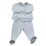 Isabel & Martinez Completo 2 Pezzi Shirt-Ghettina Tinta Unita per Neonata IM25N436 BIANCO ISABEL & MARTINEZ 