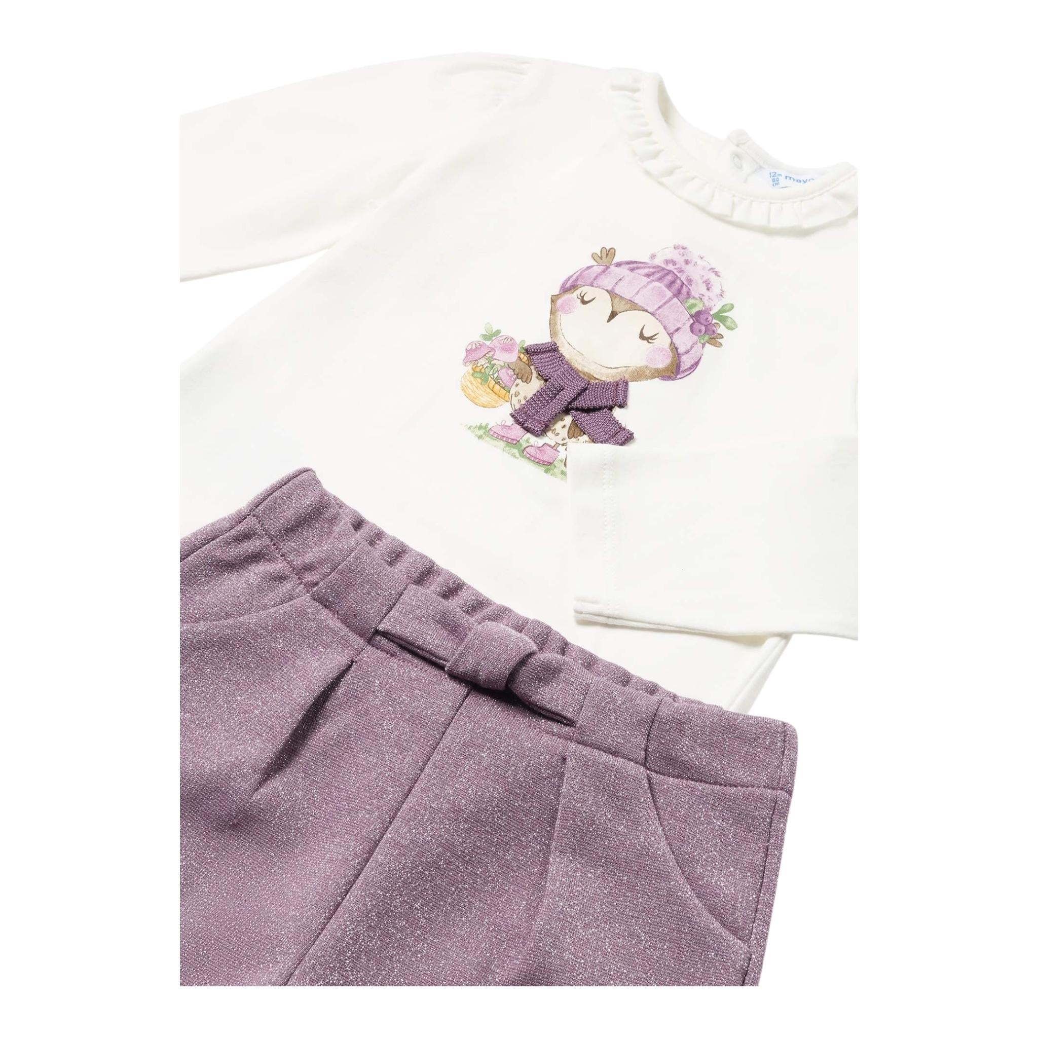 MAYORAL completo 2pz short-shirt bicolore Bianco/rosa per Neonata 2253X BIANCO/ROSA MAYORAL 