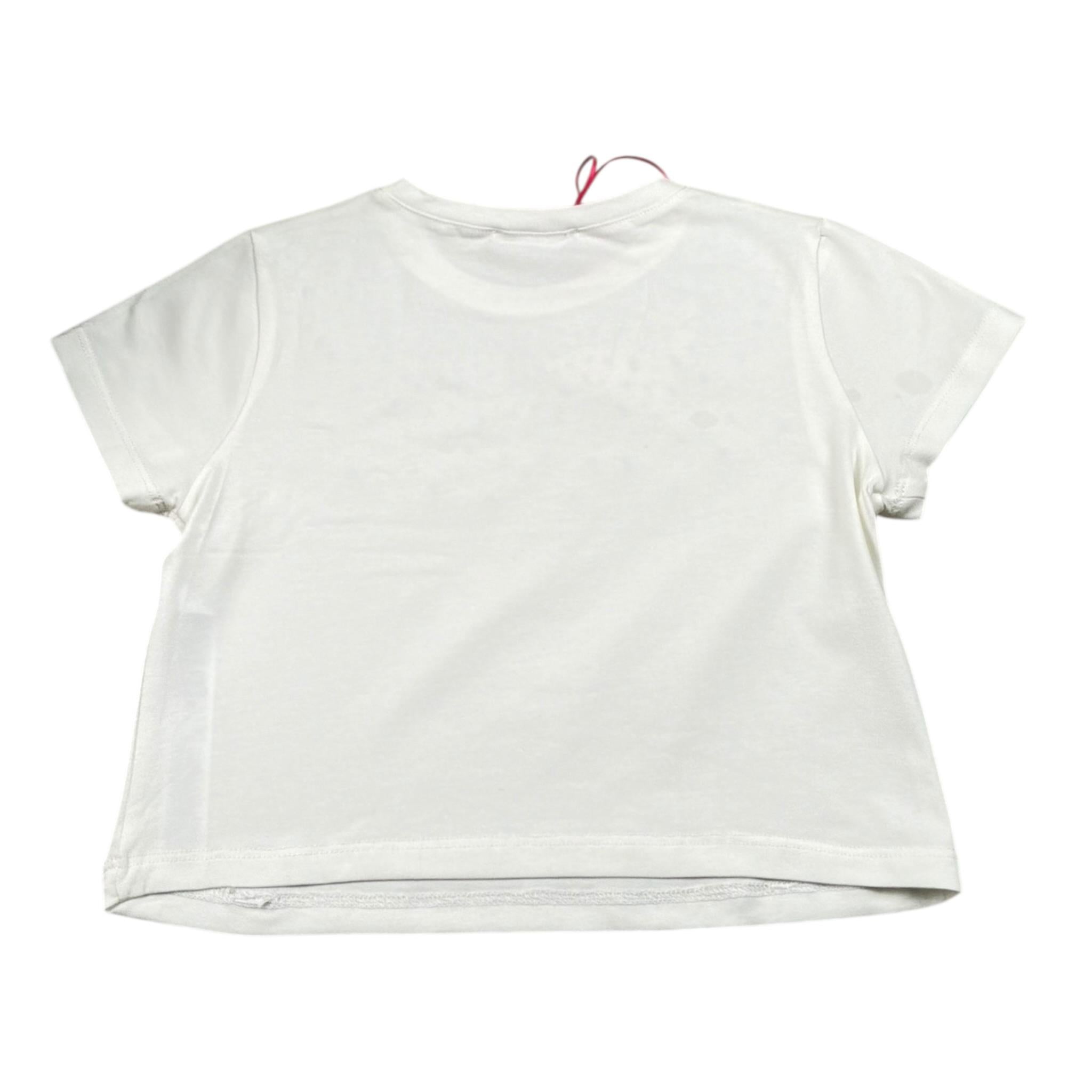 Liu Jo T-Shirt Tinta Unita con Applicazioni per Bambina GA5162 BIANCO LIU JO 