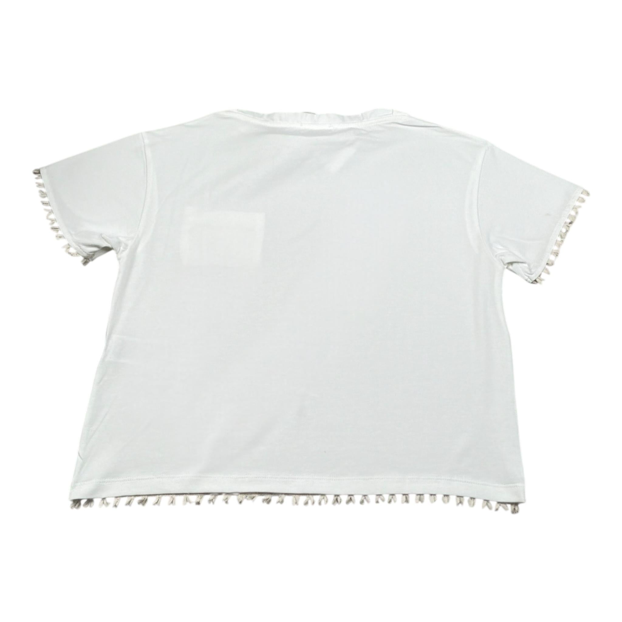 Lalalu' T-Shirt Tinta Unita Girocollo con Taschino per Bambina TSL80PBX BIANCO LALALU' 