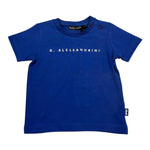 Daniele Alessandrini T-Shirt tinta unita con Stampa Blu per Neonato 1296M0857 BLU DANIELE ALESSANDRINI 