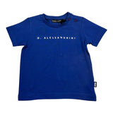 Daniele Alessandrini T-Shirt tinta unita con Stampa Blu per Neonato 1296M0857 BLU DANIELE ALESSANDRINI 