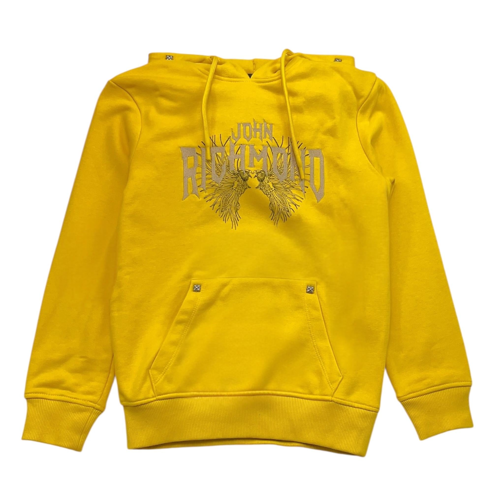 JOHN RICHMOND felpa tinta unita con cappuccio e stampa Giallo per Bambino RBA24163FE GIALLO JOHN RICHMOND 