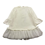MONNALISA abito girocollo tinta unita con tulle Panna per Neonata 19D913 PANNA MONNALISA 