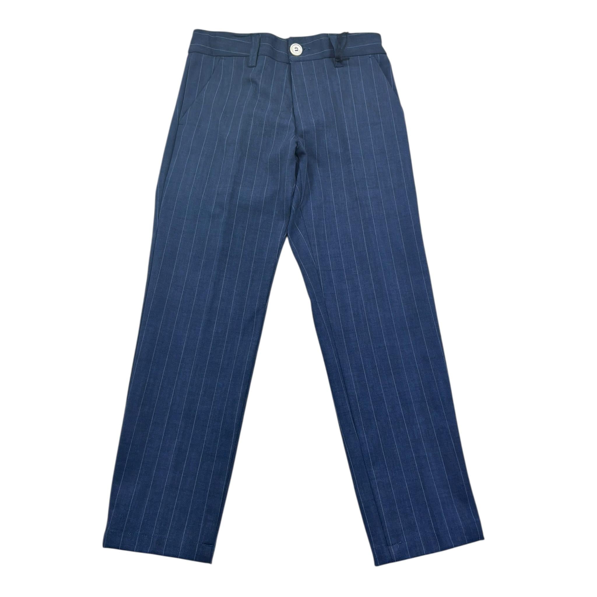 Emanuel Pris Pantalone Tinta Unita con Girovita Regolabile per Bambino EBM5113B BLU EMANUEL PRIS 