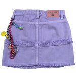 John Richmond Gonna In Denim Tinta Unita con Applicazioni per Bambina RGP26143GO LILLA JOHN RICHMOND 