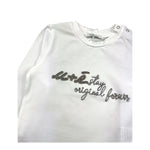 M+E' shirt igrocollo tinta unita con ricamo Panna per Neonato UEM0463 PANNA M+E' 