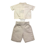La Stupenderia Completo 2 Pezzi Camicia Modello Body-Bermuda per Neonato CCT77 PANNA LA STUPENDERIA 