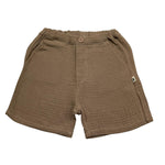 Petit Indi Bermuda Tinta Unita con Elastico In Vita per Bambino SS25BK7528 FANGO PETIT INDI 