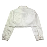 Manila Grace Giubbino Tinta Unita In Denim per Bambina MG2051 BIANCO MANILA GRACE 