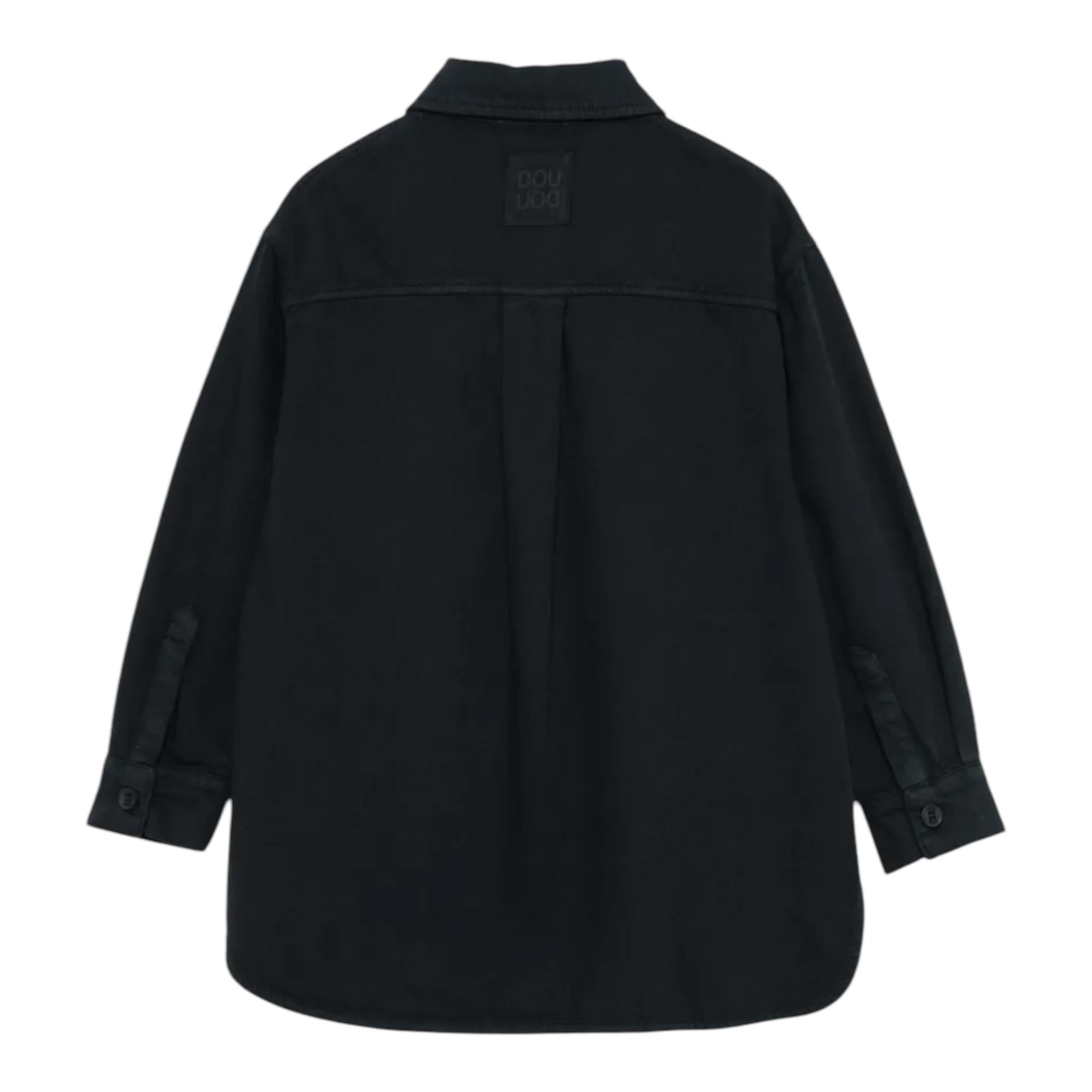 DOU DOU camicia manica lunga tinta unita con tasche Blu per Bambino DV2P27 BLU DOU DOU 