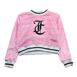 Juicy Couture Felpa Girocollo Tinta Unita In Velluto per Bambina KBX6626 ROSA JUICY COUTURE 