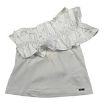 Monnalisa T-Shirt Monospalla tinta unita Bianco per Bambina 41A304 BIANCO MONNALISA 