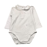 Chicco Body Manica Lunga Tinta Unita Cn Colletto Bianco Per Neonata