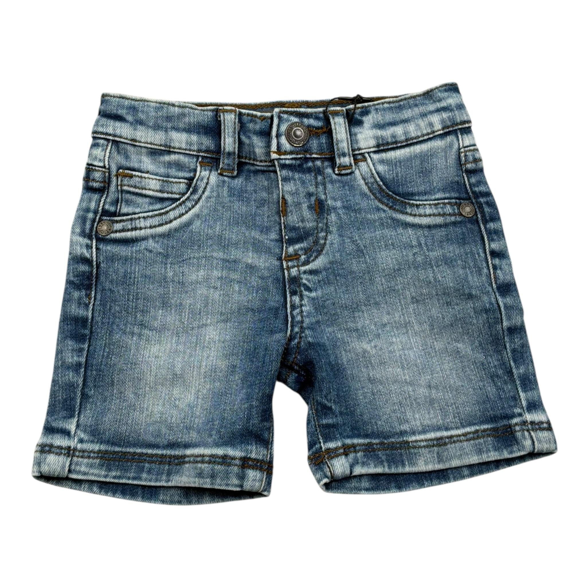 Guess Bermuda In Denim Tinta Unita per Neonato N1RD01D46T0 BLU GUESS 