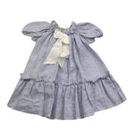 La Stupenderia Abito Mezza Manica Tinta Unita con Fantasia A Righe per Bambina TJAB76 BIANCO LA STUPENDERIA 