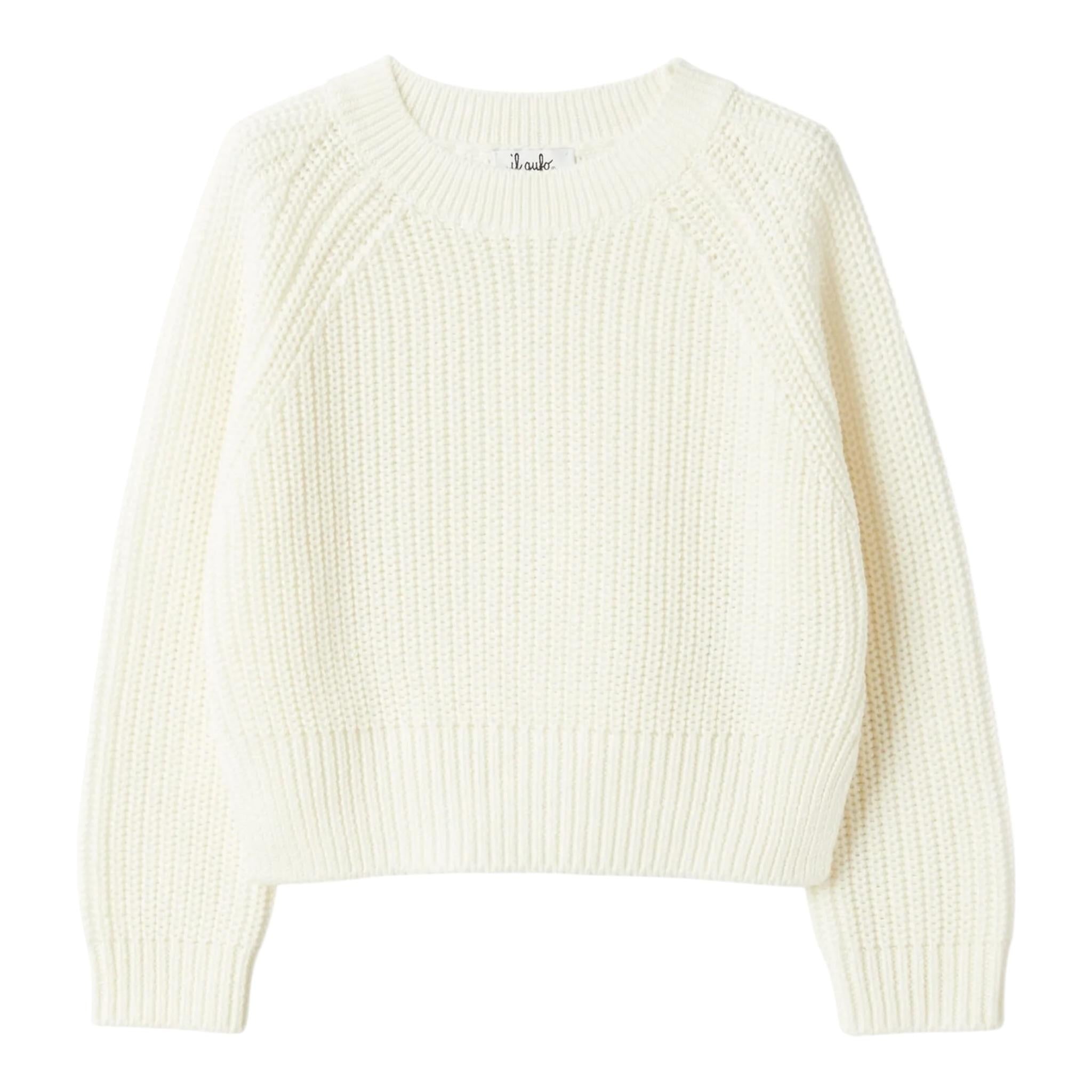 Il Gufo Maglia Girocollo Tinta Unita per Bambina P25MA482EM109X PANNA IL GUFO 