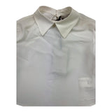 Simonetta Camicia Tinta Unita Manica Lunga Bianco Per Neonata