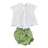 Pangasa Completo 2 Pezzi Camicia-Coulotte per Neonato 2585870 BIANCO PANGASA 