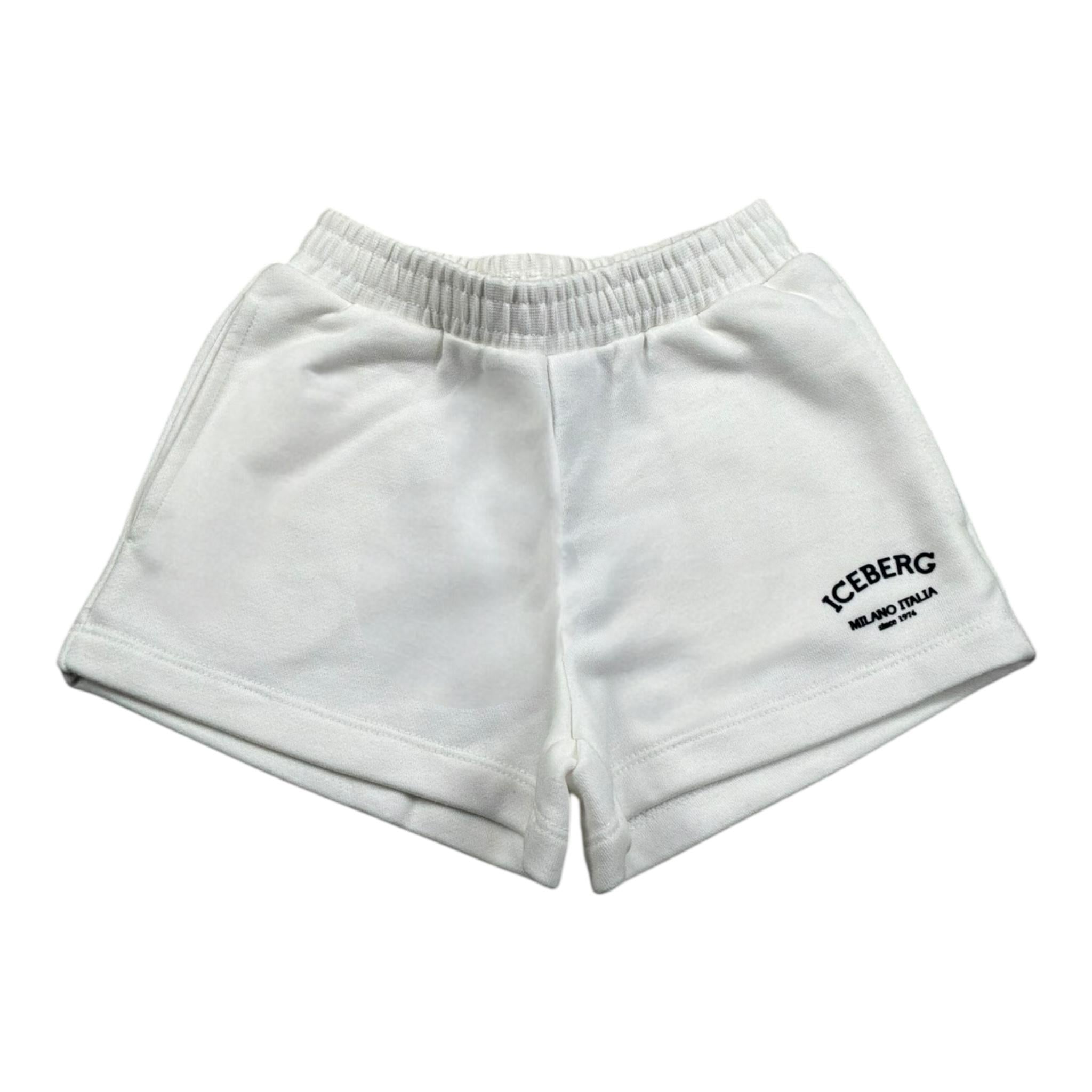 Iceberg Short Tinta Unita con Elastico In Vita per Bambina SHICE5150JX BIANCO ICEBERG 