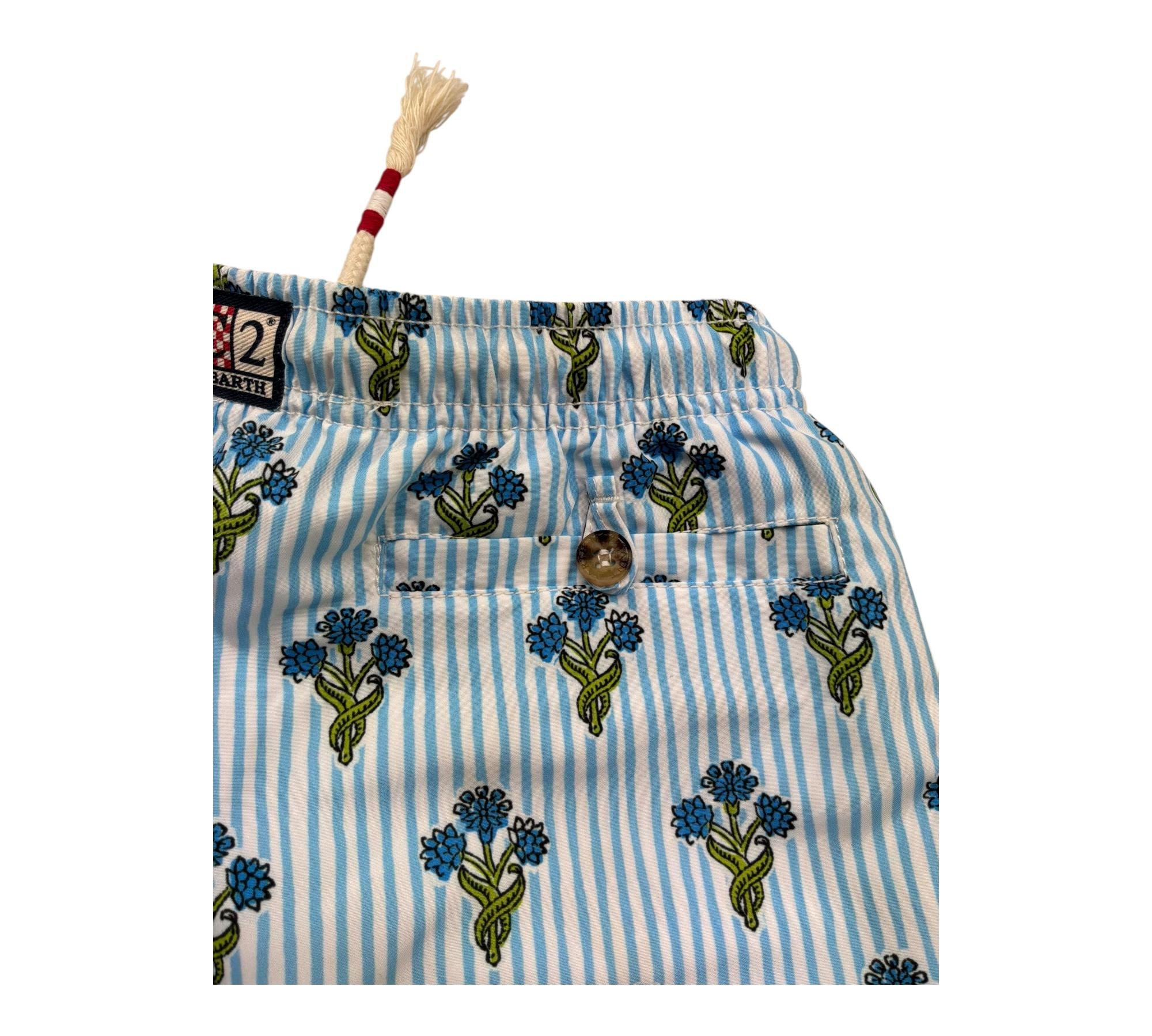 Saint Barth Costume Fantasia A Righe per Bambino CAPRESE BIANCO/AZZURRO SAINT BARTH 