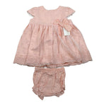 Valentina Bebes Abito Set con Coulotte Tinta Unita per Neonata LOVE11 ROSA VALENTINA BEBES 