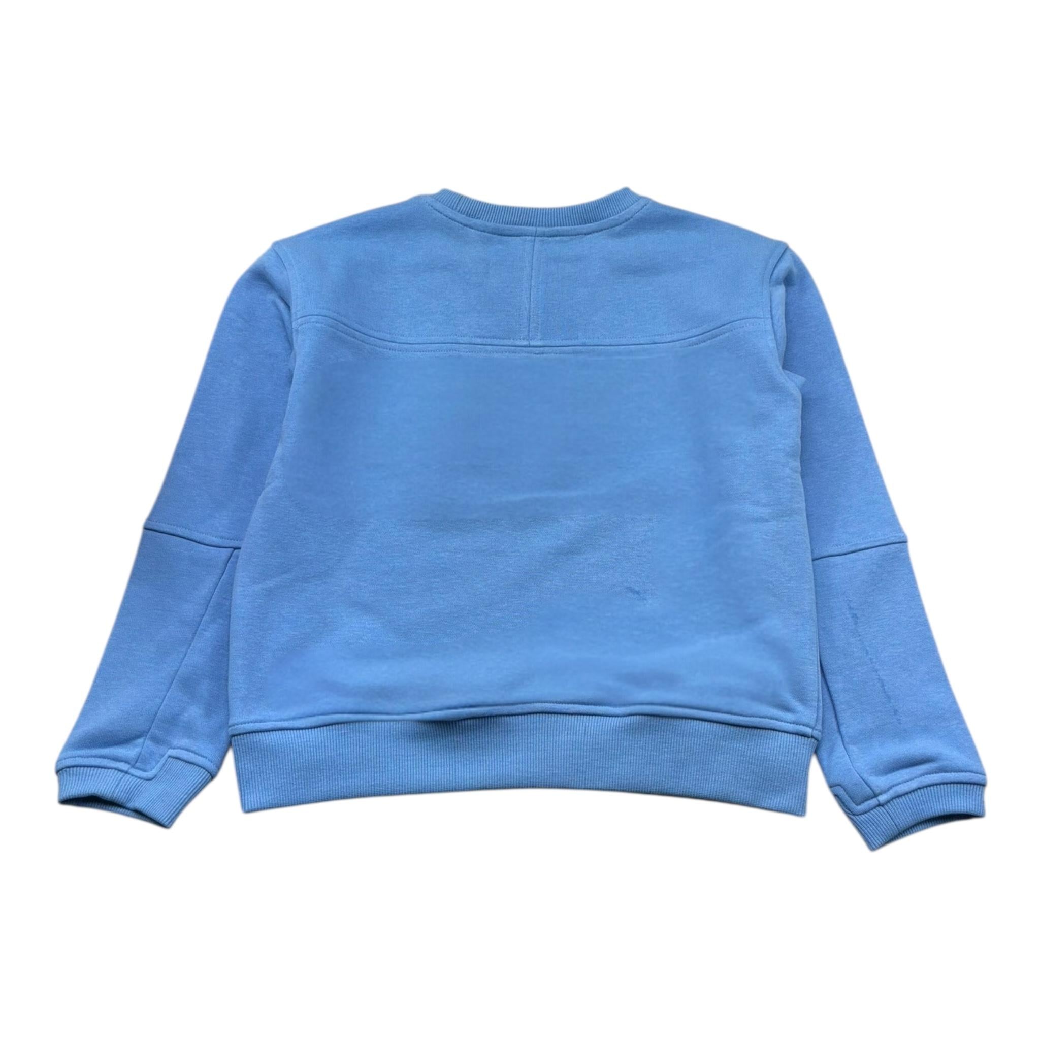 K-Way Felpa Girocollo Tinta Unita con Stampa per Bambino K2134CW AZZURRO K-WAY 