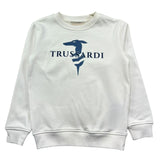 Trussardi Felpa Chiusa Girocollo Tinta Unita con Stampa per Bambino TBP26036FE PANNA TRUSSARDI 