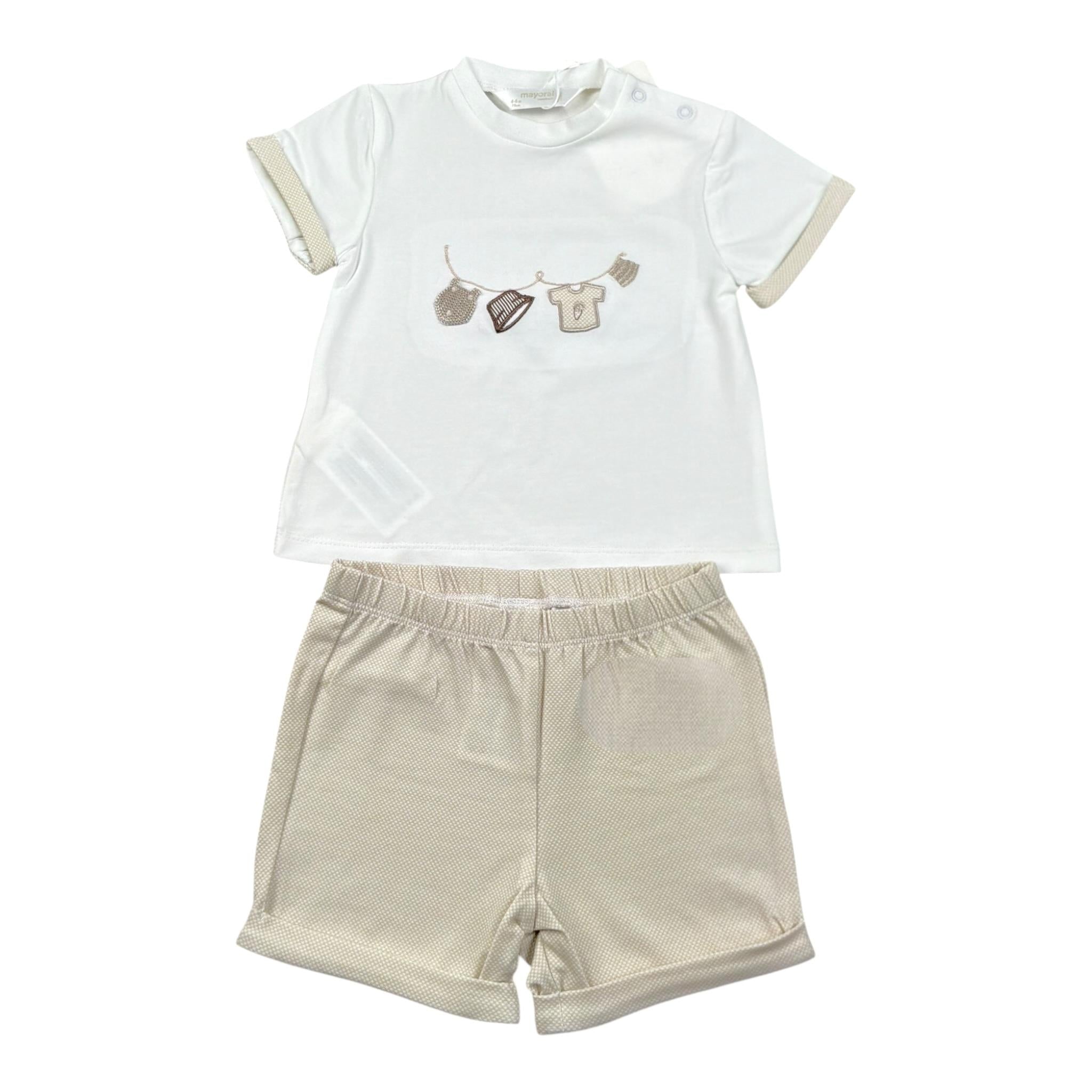 Mayoral Completo 2 Pezzi T-Shirt-Short per Neonata 1610 BIANCO MAYORAL 
