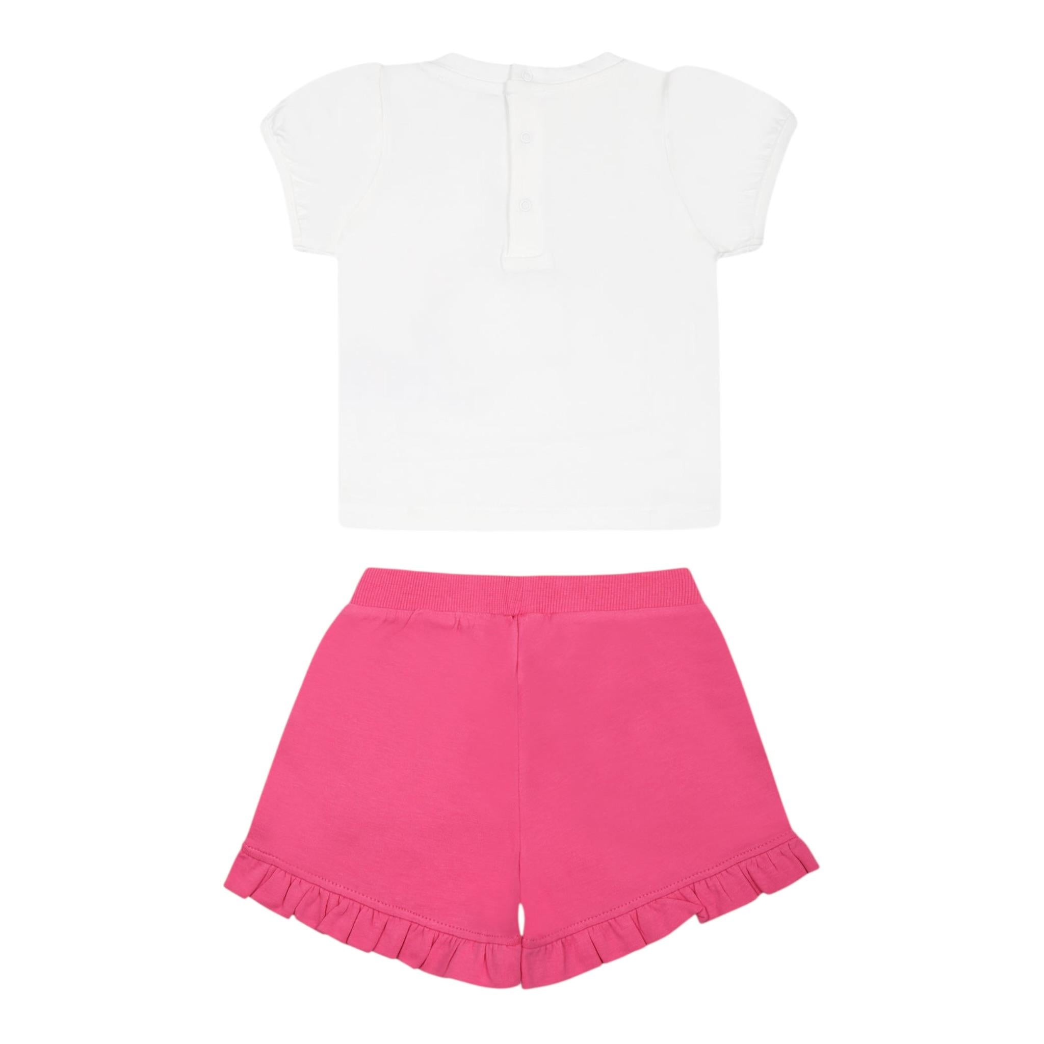 Moschino Completo 2 Pezzi T-Shirt-Short per Neonata MAG01OXX BIANCO MOSCHINO 