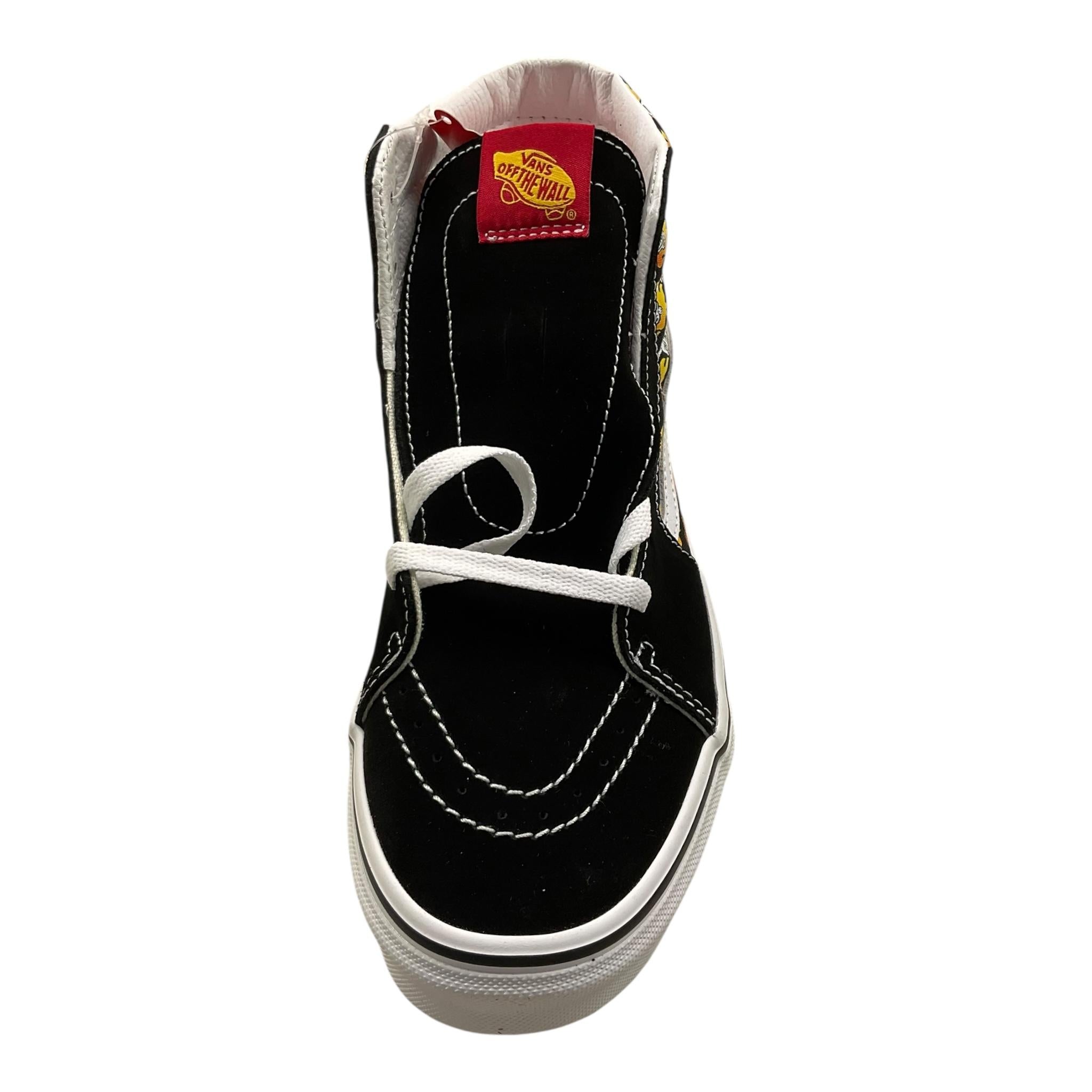 VANS sneakers collo alto tinta unita con stampe Nero per Bambino VN0A4UI2AC41 NERO VANS 