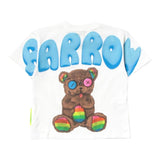 Barrow Kids T-Shirt Tinta Unita Girocollo Con Stampa Fronte E Retro Bianco Per Bambino