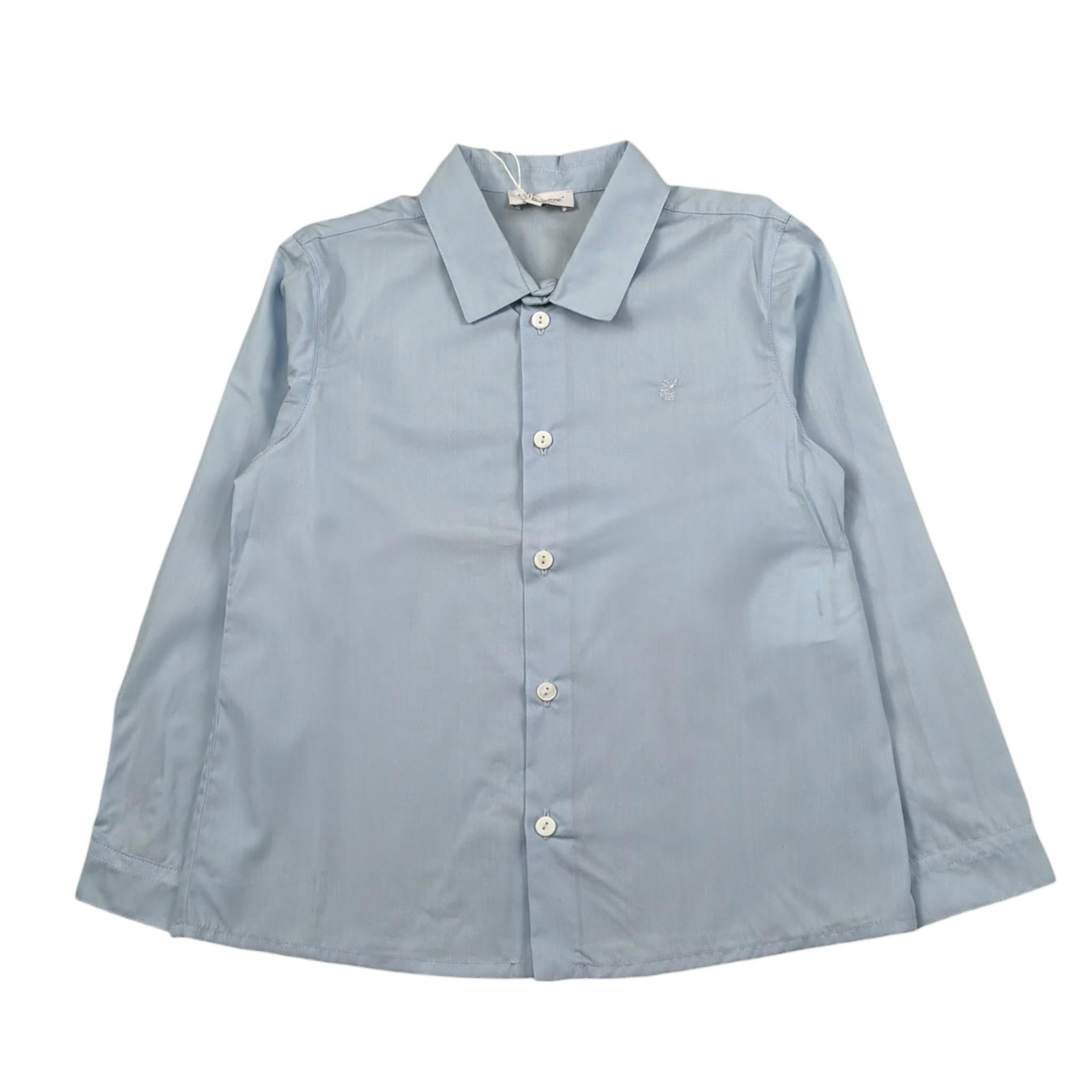 Le Coconne Camicia Manica Lunga Tinta Unita per Bambina LCN1219 AZZURRO LE COCONNE 
