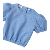 Sarabanda Top Tinta Unita Traforato per Bambina 0B357 AZZURRO SARABANDA 